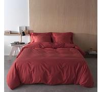 BOHEME Funda nórdica Lisa Coral Cama 90 cm - 150x220 cm, algodón 200 Hilos. Cierre con Botones.