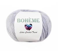 Bohème: Hilo de lana mezcla (acrílico, poliamida y viscosa) con una textura suave y fluida, hilo de tejer, hilo de ganchillo (50 gr/85 m/ovillo) (empresa española/envío desde España) (03)