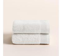BOHEME | Juego de 2 Toallas de Lavabo Harmony |Blanco | 50x100 cm | 100% Algodón Zero Twist | 600 g/m² | Suaves, Absorbentes y de Secado Rápido | Lavables a Máquina | Uso Diario