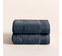 BOHEME | Juego de 2 Toallas de Lavabo Harmony |Denim | 50x100 cm | 100% Algodón Zero Twist | 600 g/m² | Suaves, Absorbentes y de Secado Rápido | Lavables a Máquina | Uso Diario