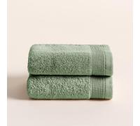 BOHEME | Juego de 2 Toallas de Lavabo Harmony |Verde Claro | 50x100 cm | 100% Algodón Zero Twist | 600 g/m² | Suaves, Absorbentes y de Secado Rápido | Lavables a Máquina | Uso Diario