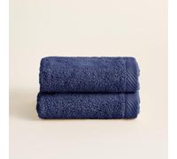 BOHEME | Juego de 2 Toallas de Lavabo Serenity | Marino | 50x100 | 100% Algodón Peinado | 600 g/m² | Suaves, Absorbentes y de Secado Rápido | Lavables a Máquina | Uso Diario