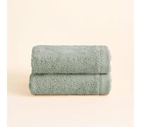 BOHEME | Juego de 2 Toallas de Lavabo Serenity | Olive | 50x100 | 100% Algodón Peinado | 600 g/m² | Suaves, Absorbentes y de Secado Rápido | Lavables a Máquina | Uso Diario