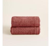 BOHEME | Juego de 2 Toallas de Lavabo Serenity | Terracota | 50x100 | 100% Algodón Peinado | 600 g/m² | Suaves, Absorbentes y de Secado Rápido | Lavables a Máquina | Uso Diario