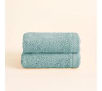 BOHEME | Juego de 2 Toallas de Lavabo Serenity | Turquesa | 50x100 | 100% Algodón Peinado | 600 g/m² | Suaves, Absorbentes y de Secado Rápido | Lavables a Máquina | Uso Diario