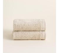 BOHEME | Juego de 2 Toallas de Tocador Serenity | Natural | 30x50 | 100% Algodón Peinado | 600 g/m² | Suaves, Absorbentes y de Secado Rápido | Lavables a Máquina | Uso Diario