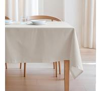 BOHEME | Mantel Rectangular Antimanchas Lienzo | No Necesita Plancha | Color Natural | 155x100 cm | Hecho en España | Lavable a Máquina | Ideal para Uso Diario