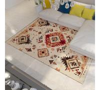 Bohemi Country Retro Retro Geometric Carpets Lavables Suaves Antideslizantes Alfombra Acogedora de Estilo Tribal para salón Bajo la Mesa o el vestíbulo de la Puerta Principal 100x200cm