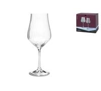 Bohemia 6 Copas Tulipa De Vidrio Sonoro, Efecto Óptico Transparente, Cl 35