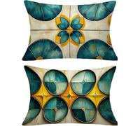 Bohemia Funda Cojin 60x80 Juego de 2, GeometríA Rectangular Funda Almohada 60x80cm con Cremallera Oculta, Impermeable Lino Fundas Cojines, Fundas de Cojines para Sofá Silla o Jardín Regalo kj-9720