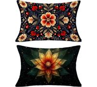 Bohemia Funda Cojin 60x80 Juego de 2, NóRdico Rectangular Funda Almohada 60x80cm con Cremallera Oculta, Suave Terciopelo Fundas Cojines, Fundas de Cojines para Sofá Cama Silla o Jardín Regalo kj-4185