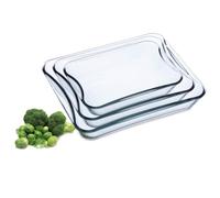 Bohemia Juego DE 3 Fuentes RECTANGULARES 1,5 L + 2,5 L + 3, 5 L