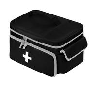 BOHEMIABY Bolsa de botiquín de viaje, bolsa de medicamentos portátil para el hogar, tejido de nailon resistente al agua, bolsa de médico que ofrece espacio para todos los medicamentos, 11,4 x 7,7 x