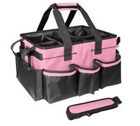 BOHEMIABY Bolsa de limpieza, organizador de suministros de limpieza con asa para amas de casa, organizadores de herramientas de limpieza debajo del fregadero y coche, organizador de suministros de