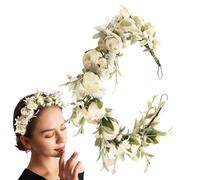 Bohemian Flower Crown, Photo Prop Hair Accessories, Adjustable Flower Crown, Flower Garland Crown, Bohemian Flower Crown Garland for Festive Parties, Adjustable Floral Hair Accessories for Photoshoots