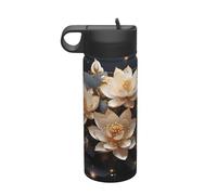 Bohemian Golden Lotus - Botella de agua aislada para viajes, ocio, acero inoxidable (18 onzas), adecuada para camping, fitness, senderismo al aire libre,