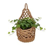 Bohemian Macrame Hanger, Handmade Plant Holder, 12 Inches Plants Organizer with Sturdy Cotton Rope, Stylish Macrame Plant Holder, Indoor Hanger with Boho Design, Plants Hangers for Garden Porch
