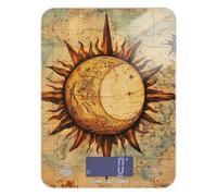 Bohemian Retromoon and Sun - Báscula portátil para pesar alimentos de 11 libras/1 onzas, escala de 5 kg/5 g para alimentos onzas y gramos libras con 4 unidades para preparación de comidas y pérdida de