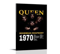 Bohemian Rhapsody-QueenArt - Pintura decorativa impermeable y resistente a las manchas, para sala de estar, estudio, cafetería, pintura de pared, instalación gratuita, fácil de limpiar, opción de