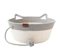 Bohemian Round Cat Bed, Cotton Rope Scratching Basket, Home Decor Patio