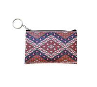 Bohemian Style PU Leather Key Ring Wallet - Vintage Mini Purse for Women, marrón claro, Talla única