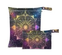 Bohemian Tarot - Bolsa reutilizable astrológica para bebé, paquete de 2 bolsas húmedas para traje de baño con asas para yoga, piscina
