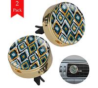 Bohemian Texture D10 Difusor para aromaterapia Difusor de coche Oro metal Aceite esencial Clip de ventilación de coche Ambientador Caja purificadora para esposo Padre esposa 34mm