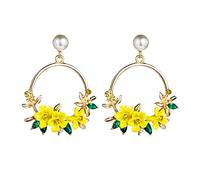 Bohemian Women's Colorful Jewelry Spring and Summer Floral Earrings