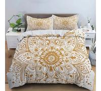 Bohemio Funda NóRdica 260x240cm, Flores Juego de Cama de 3 Piezas con 2 Fundas de Almohada 50x75 cm, Funda de EdredóN con Estampado 3D, Microfibra con Cremallera