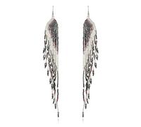 Bohemio Long Tassel Drop Dangle Parring para mujeres Bedas hechas a mano Tabalias Coloridas Boho Cadena Cadena Curring Pendientes Ligeros livianos Jhumka Jhumki Joyería Regalos para Navidad Halloween