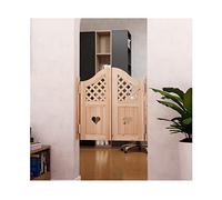 BOHHO Interior Solid Wood Swing Door,Swinging Doors Cafe Doors,Saloon Cafe Doors, Indoor Premade Louvered Saloon Swing Door, Auto Close, for Bar Kitchen Stairs, Customizable,A,W80xH70cm(31x27.5in)