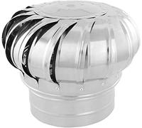 BOHHO Rotating Chimney Cover Cap, Wind Turbine Ventilator, 304 Stainless Steel Exhaust Cap, Outdoor Vent, Zero Consumption, Ducting External Extractor, for Factories, Farms, Chimney,160mm/6.3Inch