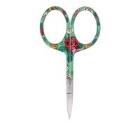 Bohin BO99052 Tijeras Flores con Motivos Florales, para proyectos de Bordado y Manualidades, Acero, Verde, 9 cm