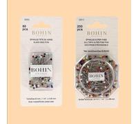 Bohin Cabeza de Cristal Patas, Metal, Multi, 30 x 0.60 mm, 80