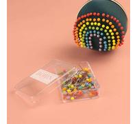 Bohin Cristal Patas, Glasshead Pins 30x0.60mm rainbow-1x80pcs, Arcoíris, 30 x 0.60 mm, 80