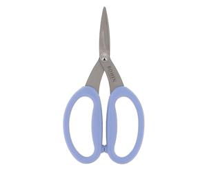 BOHIN France Tijeras de Costura Microdentadas - Tijeras con Mango Grande y Suave para Telas, Hilos y Lanas, Azul, 17.5 x 5cm - 1 Pieza