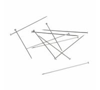 Bohin Patas, Pins no.4 30x0.50mm-1x500pcs, Plata, 30 x 0.50 mm, 500