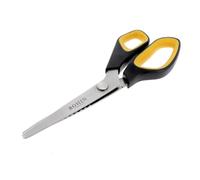 Bohin Pinking Scissors 9in Tijeras, Shears Soft Grip Titanium 23cm-1pcs, Black and Blue Handle, 23cm