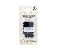 Bohin Quebrar Sujetadores, Snap Fasteners Plastic 13mm black-1x8pcs, Negro, 13 mm, 8