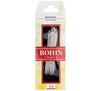 Bohin Zurcidura Aguja, Metal, Plata, Talla Unica, 10