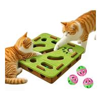 BOHJPIS Rompecabezas interactivo para gatos, juguetes para interiores, caja de laberinto de fieltro para gatos, juegos para mascotas, juego divertido para esconderse, juguete para gatos fomenta los