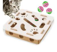 BOHJPIS Rompecabezas interactivo para gatos, juguetes para interiores, caja de laberinto de fieltro para gatos, juegos para mascotas, juego divertido para esconderse, juguete para gatos fomenta los
