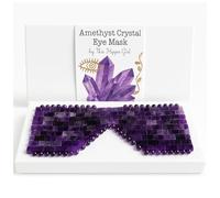 Boho Aromatic Esta máscara de ojos de amatista para niña hippie - Máscara facial de cristal natural para hinchazón, ojeras y alivio de tensión. Piedra de spa refrescante para relajación, cuidado de la