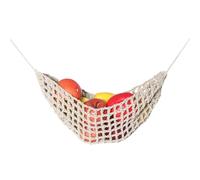 Boho Banana Hammock - Handwoven Macrame Holder for Fresh Produce | Under Cabinet Organizer for Fruit Vegetables, Space Saving Decorative Basket for Kitchen Living Room RV Boat, Durable Lightweight