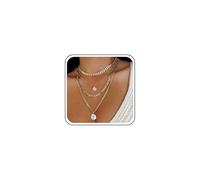 Boho Boda Cz Mal De Ojo Collar Redondo Ojo Azul Colgante Grueso Collares Simples Capas Oro Gargantilla Minimalista Bordillo Cubano Enlace Grueso Collar Cadena Exagerada Declaración Para Las Mujeres