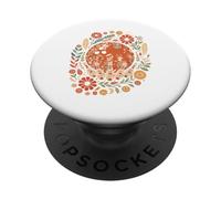 Boho Bowling Ball and Pins Folk PopSockets PopGrip Adhesivo