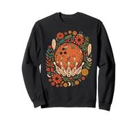 Boho Bowling Ball and Pins Folk Sudadera