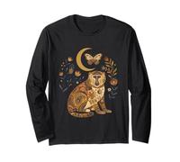 Boho Celestial Baboon Moon Floral Manga Larga