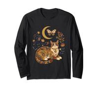 Boho Celestial Devon Rex Moon Floral Manga Larga