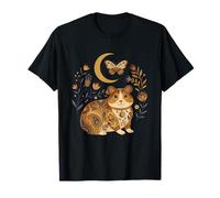Boho Celestial Hamster Moon Floral Lindo Pequeño Roedor Camiseta